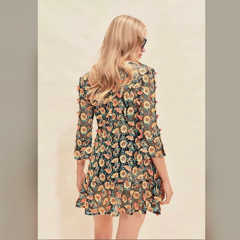 NWOT For Love and Lemons Amelia Swing Mini Dress M - Picture 2 of 12